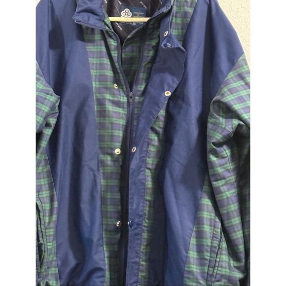 Vintage ProQuip Men’s Golf Zip Jacket Tartan Plaid Gore Tex Windbreaker XL - Picture 2 of 5